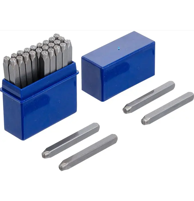 [PA006] Ensemble Lettres Alphabet à Frapper 27 Pièces | Poinçons Métal Acier pour Bijouterie (2mm)