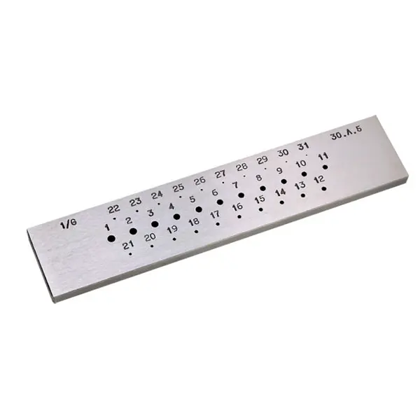 [EP004] Filière de tirage de fils 1/G,avec 31 trous ronds de 0.5 à 3mm